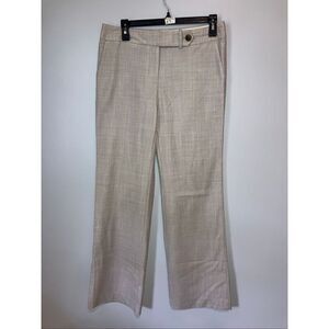 J. Crew Super 120’s 100% wool Heathered white Wide Leg Pants Size 4 #768